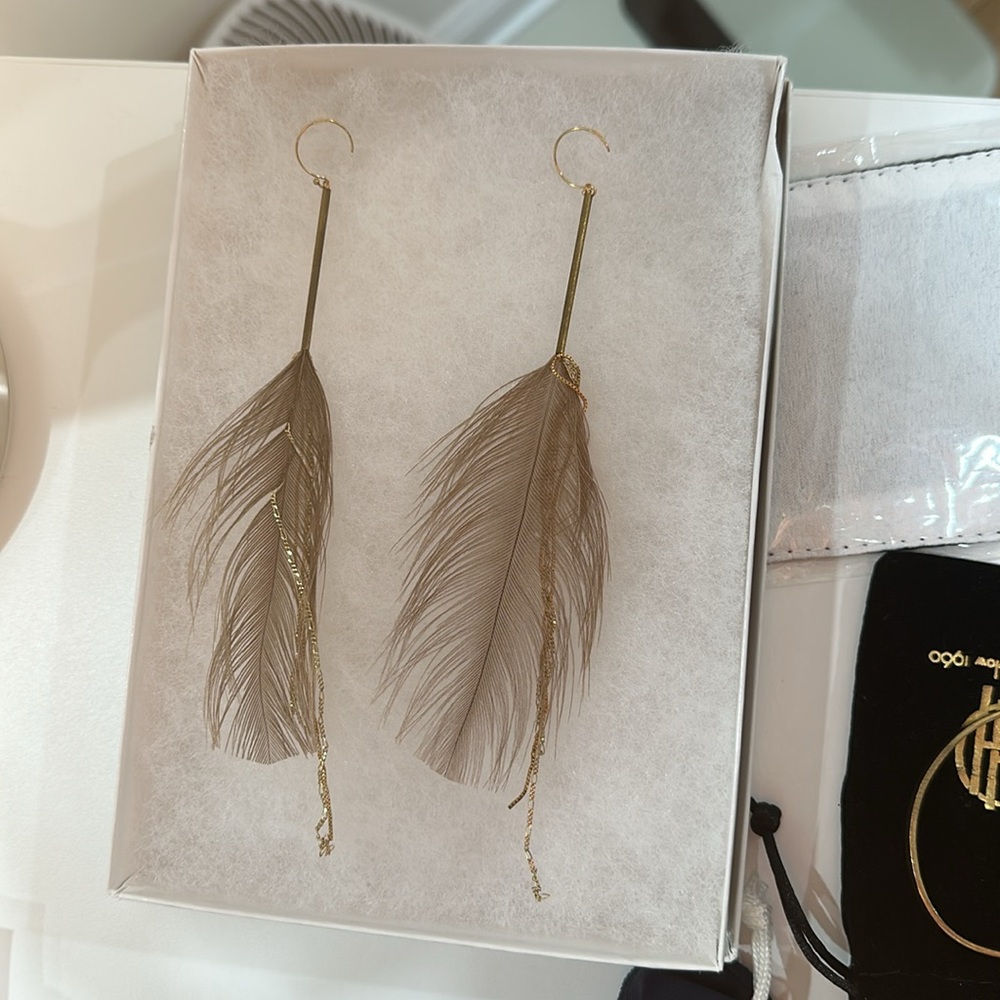 Feather earrings